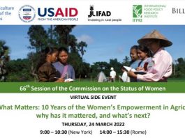 Women’s Empowerment in Agriculture Index (#WEAI)