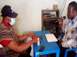 Pictures show CIC operators disseminating information some officers with a farmer 