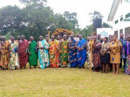 Participants at the inception meeting on FOREST Okyeman project held at Bunso in the Abuakwa South Municipality of the Eastern Region.