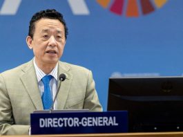 FAO Director-General QU Dongyu speaks at the opening of the 75th Session of the Committee on Commodity Problems.