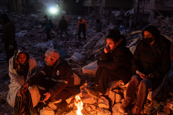 The quakes caused widespread destruction in southern Turkey and northern Syria and killed tens of thousands of people. Hatay, Türkiye, February 15. ©Burak Kara/Getty Images