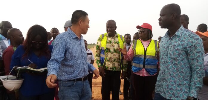Mr Dzamesi and Madam Owusu-Banahene posed with Chinese investors (insert) sugar plantation Mr Dzamesi and Madam Owusu-Banahene posed with Chinese investors (insert) sugar plantation