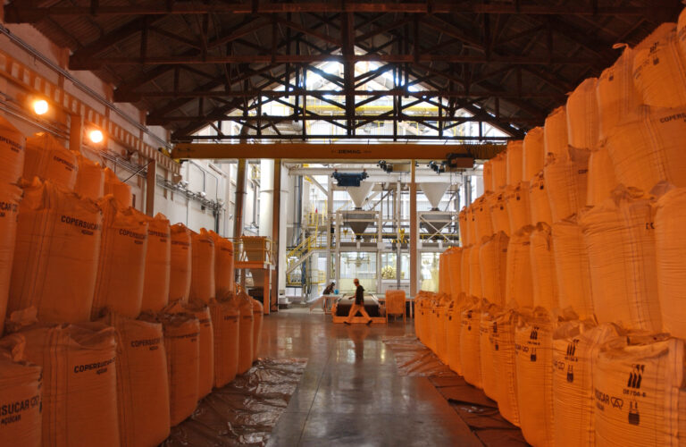 A sugar warehouse in Brazil. ©FAO/Giuseppe Bizzarri