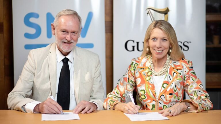 Madam Helene Weesie, GGB PLC MD and Mr Pieter Spaarman, SNV Country Director