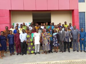 Participants in the first Ghanaian stakeholder meeting on the simulation of new plant disease outbreak management.