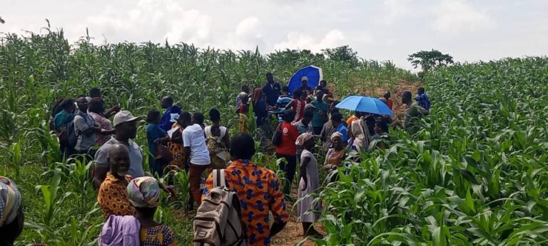 Small-scale farmers trained in climate-resilient and gender-sensitive farming practices