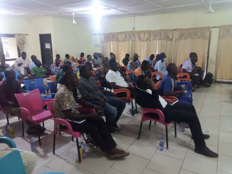 Participants during the training