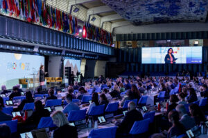 The second edition of the Science and Innovation Forum opened at FAO’s headquarters in Rome under the theme Science and Innovation for Climate Action.©FAO/Giuseppe Carotenuto