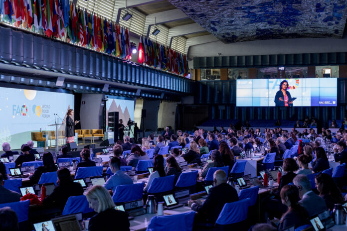 The second edition of the Science and Innovation Forum opened at FAO’s headquarters in Rome under the theme Science and Innovation for Climate Action. ©FAO/Giuseppe Carotenuto