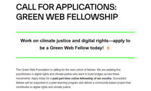 Green Web Foundation Fellowship 