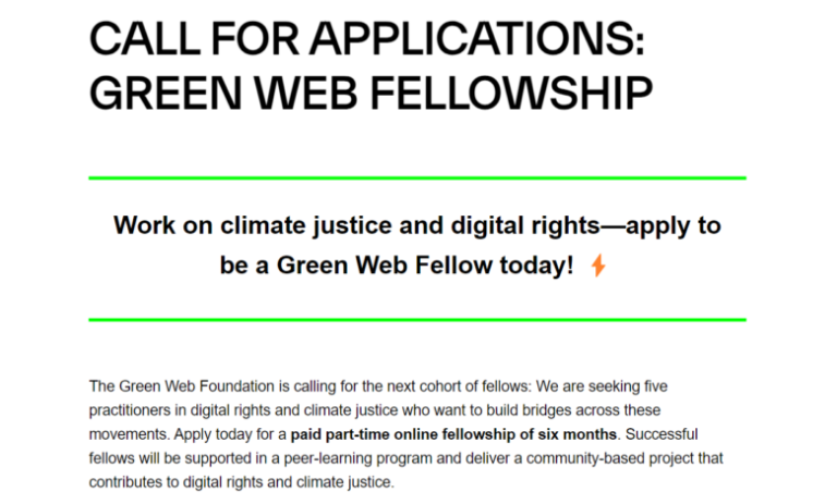 Green Web Foundation Fellowship