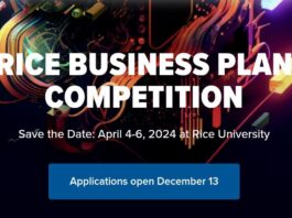 Rice Business Plan Competition for startups 2024