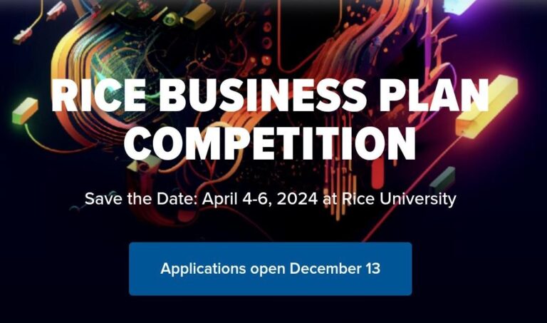 Rice Business Plan Competition for startups 2024