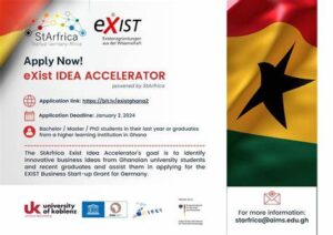 StArfrica EXIST Idea Accelerator for Ghanaian university students