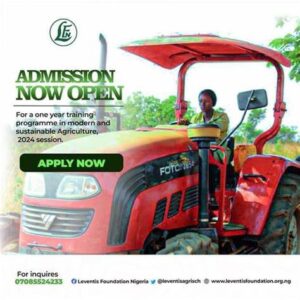 Application for Admission to a One Year Training Programme in Modern and Sustainable Agriculture, 2024 Session
