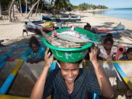 Over 500 million people globally depend, at least partially, on fisheries for their livelihoods - nearly half of them women when considering the whole value chain. ©FAO/Alexander Joe