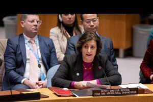 FAO Deputy Director-General Beth Bechdol delivers remarks at the United Nations Security Council High-Level Open Debate.

©UN Photo/Manuel Elías