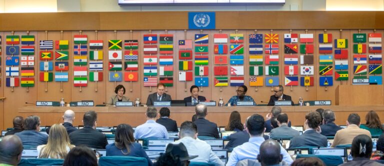 The FAO Director-General urged the banana sector to turn challenges into opportunities ©FAO/Giuseppe Carotenuto