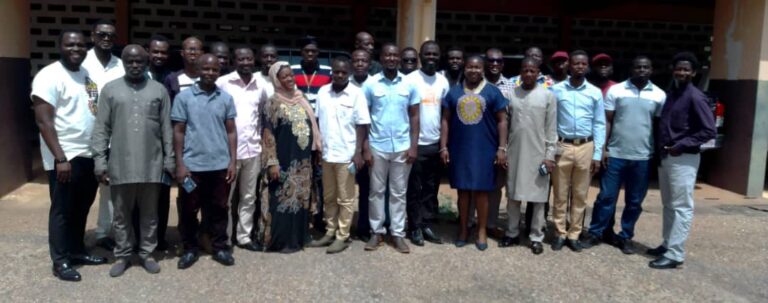 Participants during the training