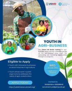 YALI RLC West Africa, Accra’s Hybrid Sector-specific Training Program “YOUTH IN AGRI-BUSINESS”
