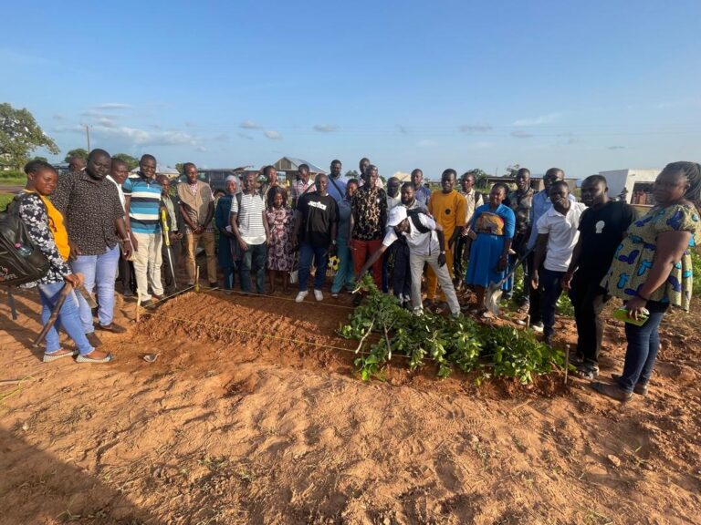 Participants on the field as part of the training 