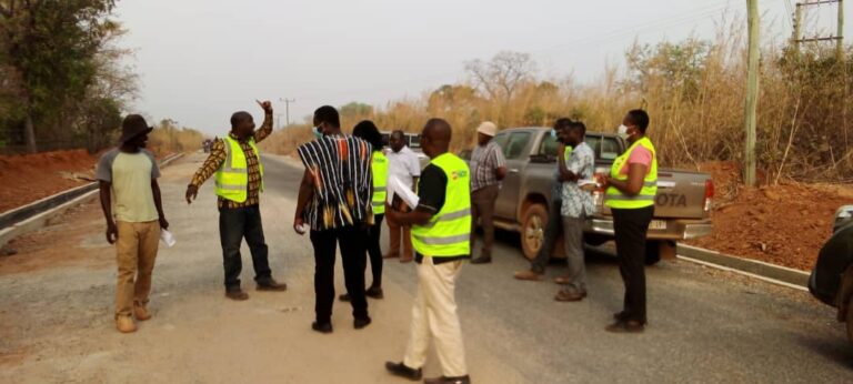 Minister inspecting the projects