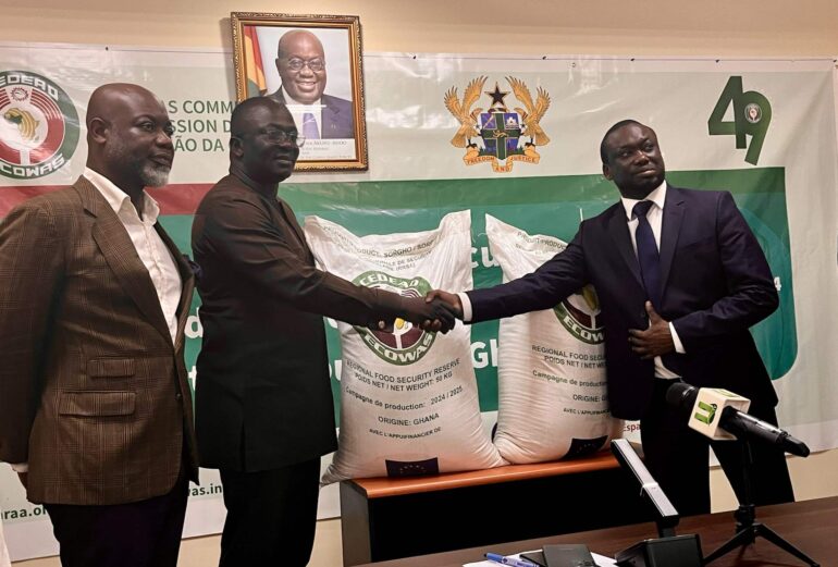 Ghana receives 500 metric tonnes of cereals from ECOWAS Regional Food Security Reserve