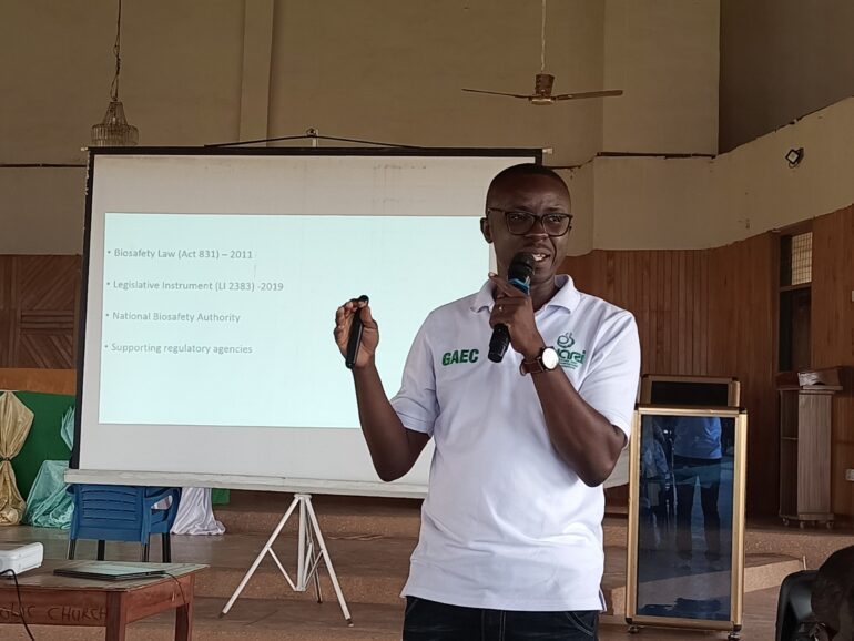 Dr Ofosu addressing the media  