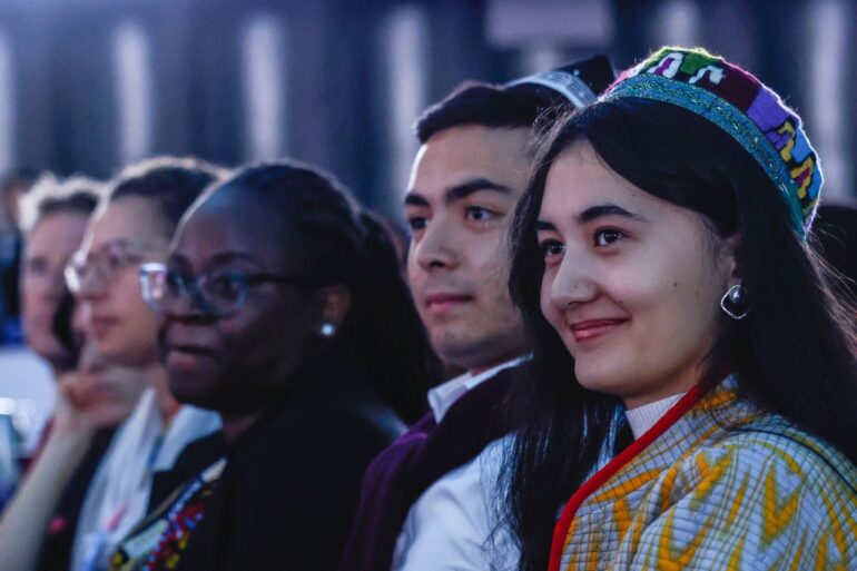 Youth attending the Youth Forum's opening ceremony at FAO headquarters ©FAO/Riccardo De Luca