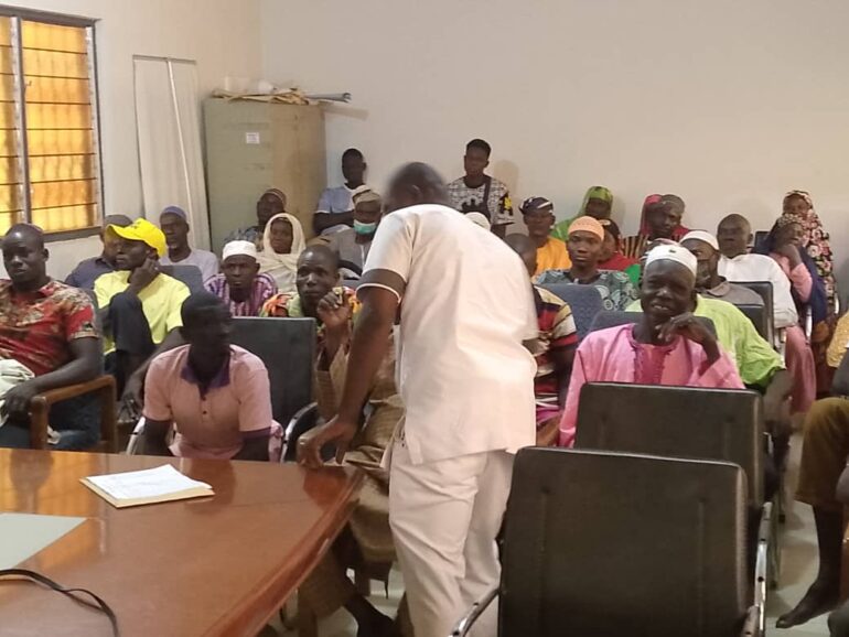 Participants during the training