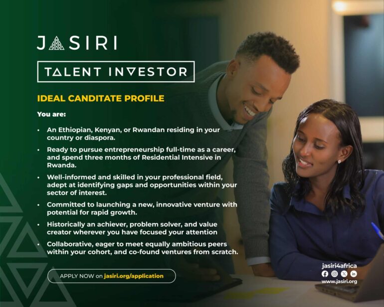 Jasiri Talent Investor programme