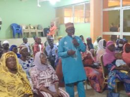 Participants during the training