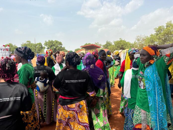 Participants during the walk