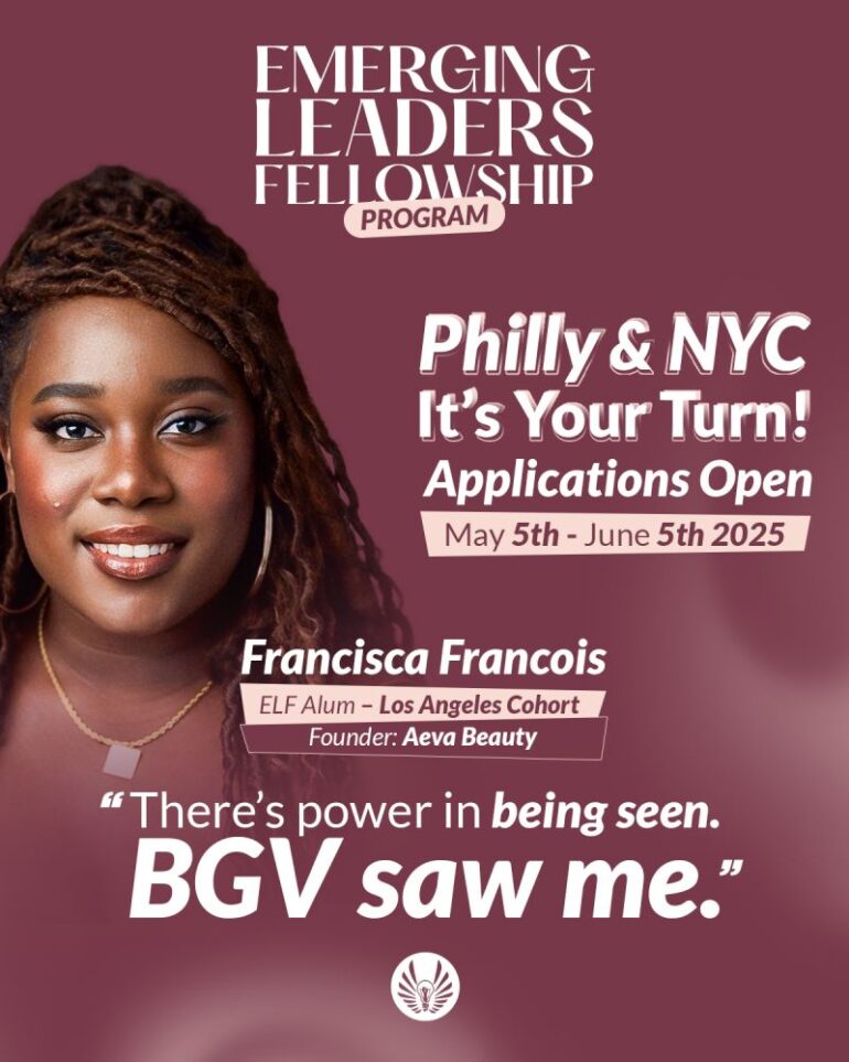 BGV Emerging Leaders Fellowship Program for business in York City and Philadelphia ($5,000 stipend)