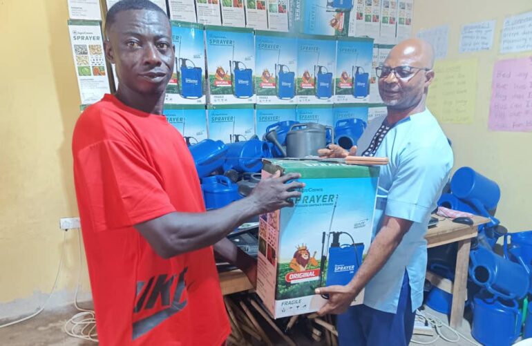Compassion International supports over 100 farmers with agricultural tools
