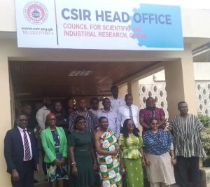 Professor Marian Dorcas Quain, Deputy Director-General of CSIR, and Ms. Saalai Manikam, Managing Director of Arima Farms Ghana, formally exchange signed documents following the MoU signing ceremony.