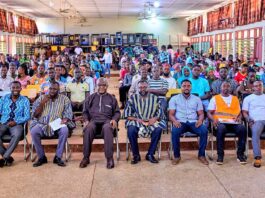 Prof. Emmanuel Dartey and participants at the training session on innovative storage technologies. 
