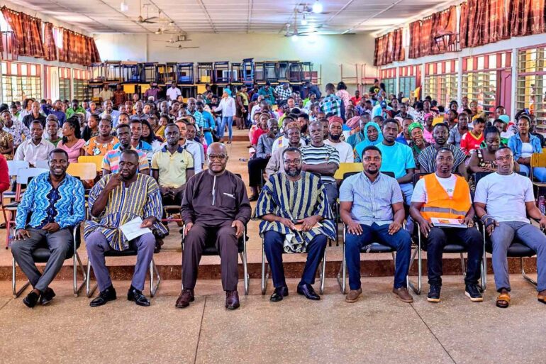 Prof. Emmanuel Dartey and participants at the training session on innovative storage technologies. 