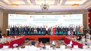 Agriculture ministers and senior officials from 17 countries attended the High-Level Inter-regional Knowledge Exchange on One Country One Priority Product Models.©FAO