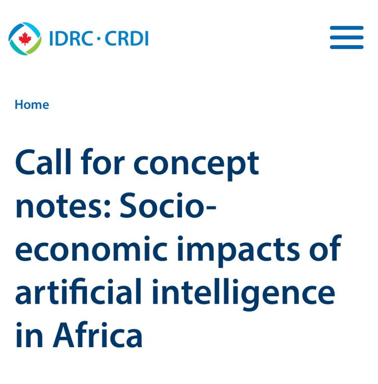 Call for concept notes: Socio-economic impacts of artificial intelligence in Africa