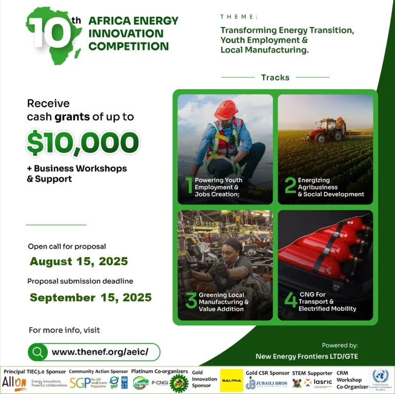 Africa Energy Innovation Challenge (up to USD10,000)