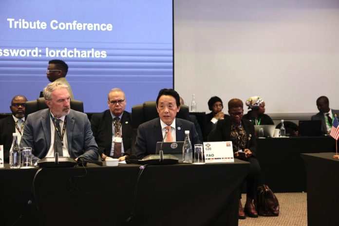 FAO's Director-General appealed to G20 ministers to help transform global agrifood systems to be more efficient, inclusive, resilient, and sustainable. ©FAO/Gianluigi Guercia
