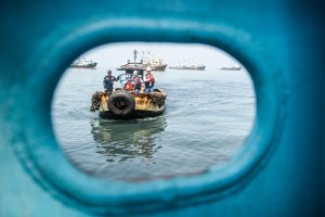 Inspections at a fishing port in Peru.©FAO/Ernesto Benavides
