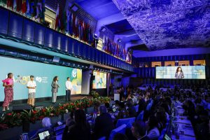 Opening ceremony of the Global Youth Forum. The fifth edition of the World Food Forum (WFF), the largest annual gathering of agrifood systems stakeholders globally, runs at FAO headquarters in Rome from 10 to 17 October 2025. FAO Headquarters (Plenary Hall).©FAO/Giuseppe Carotenuto