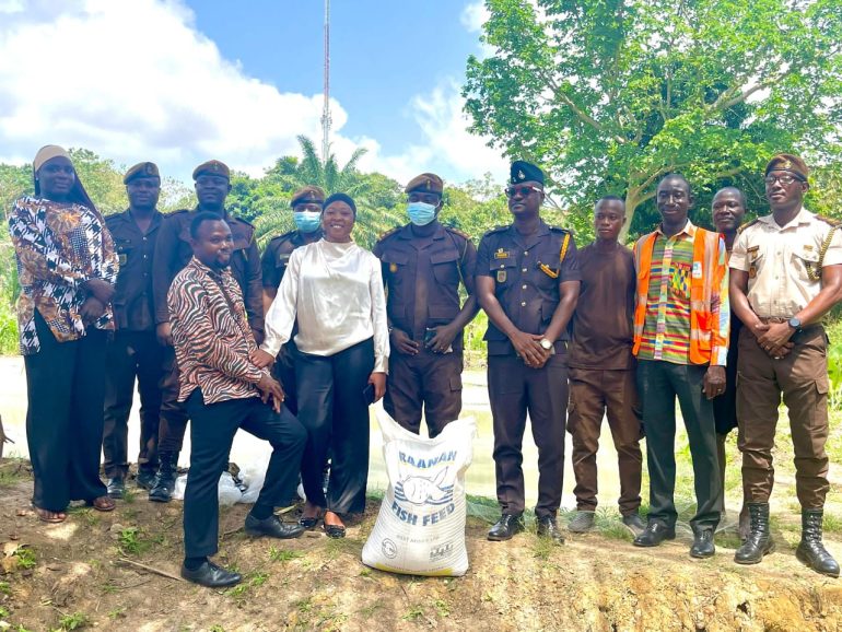 Fisheries Commission supports Sunyani Central Prisons with tilapia fingerlings