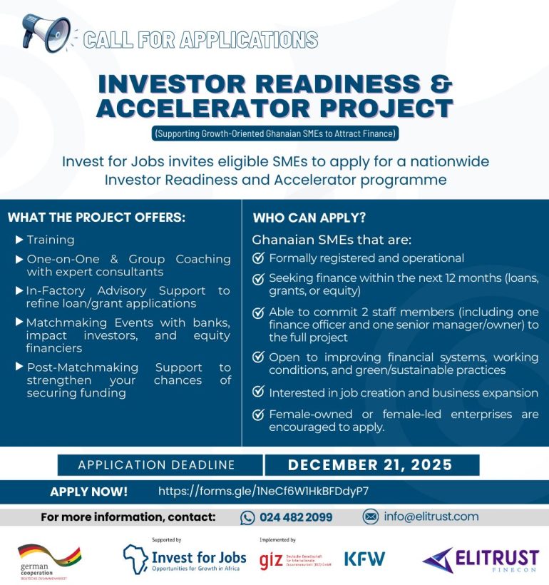 GIZ Invest for Jobs Investor Readiness and Accelerator Programme