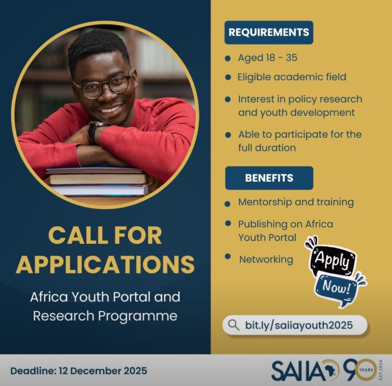 Call for Applications: Africa Youth Portal and Research Programme