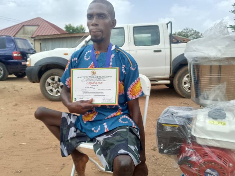 Physically Challenged farmer honoured at Yilo Krobo Farmers’ Day