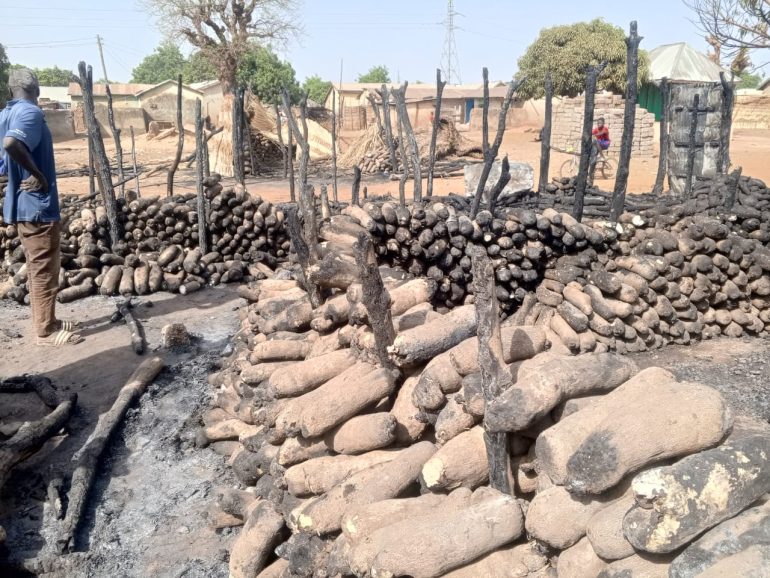 Yam market at Zabzugu ravaged by fire