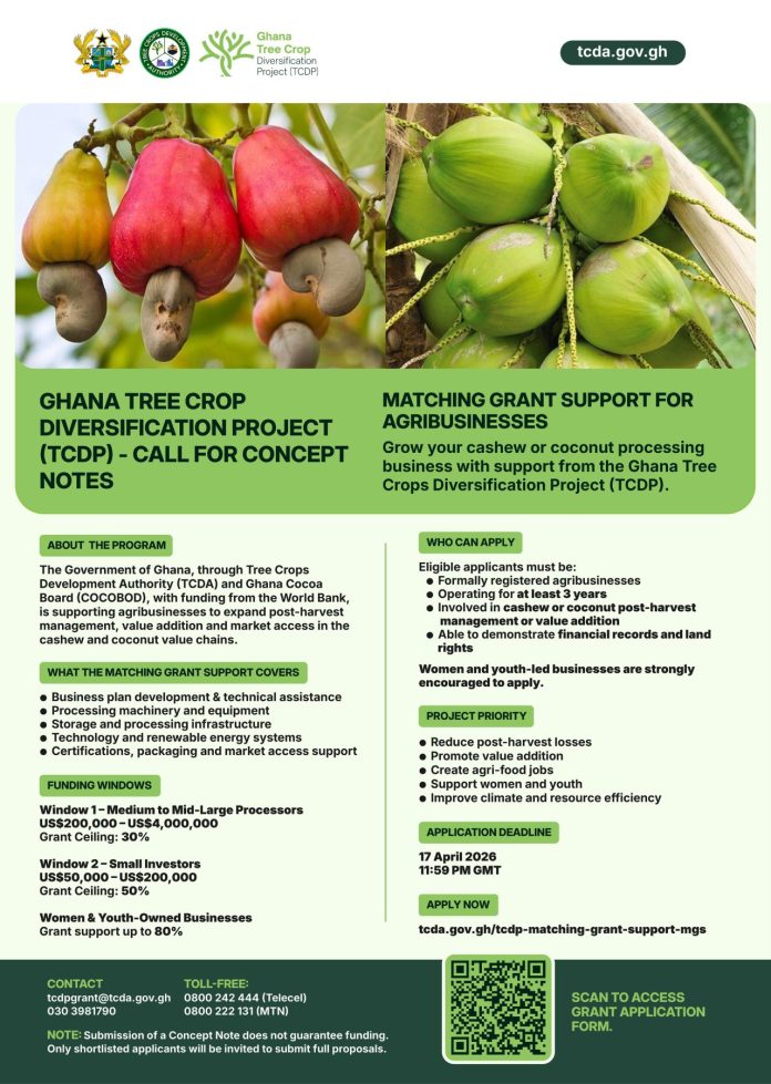 Tree Crops Development Authority Matching Grant Support (MGS)